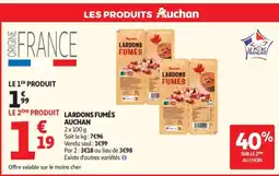 Auchan AUCHAN Lardons fumés offre
