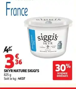 Auchan SIGGI'S Skyr nature offre