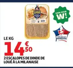 Auchan 2 escalopes de dinde de loué à la milanaise offre