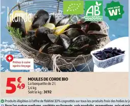 Auchan Moules de corde bio offre