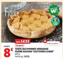 Auchan Tarte aux pommes vergeoise filière auchan cultivons le bon offre
