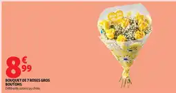 Auchan Bouquet de 7 roses gros boutons offre