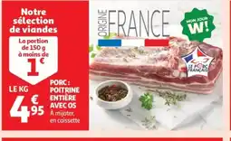 Auchan Porc: poitrine entière avec os offre