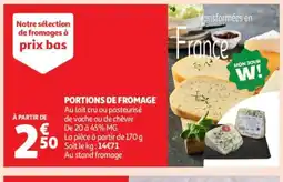 Auchan Portions de fromage offre