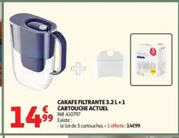 Auchan ACTUEL Carafe filtrante cartouche offre