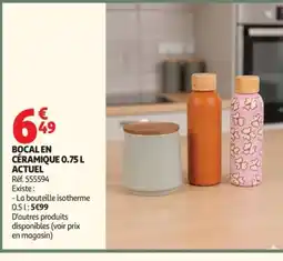 Auchan ACTUEL Bocal en céramique offre