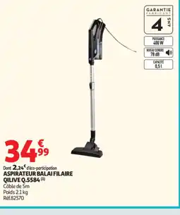 Auchan QILIVE Aspirateur balai filaire q.5584 offre