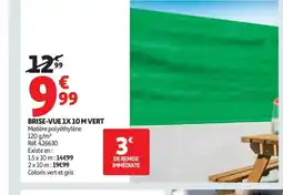 Auchan Brise-vue 1x 10m vert offre