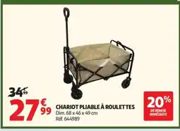 Auchan Chariot pliable à roulettes offre