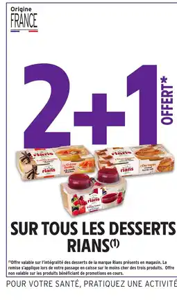 Intermarché Hyper RIANS Sur tous les desserts offre