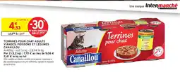 Intermarché Hyper CANAILLOU Terrines pour chat adulte viandes, poissons et légumes offre