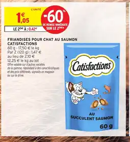 Intermarché Hyper CATISFACTIONS Friandises pour chat au saumon offre