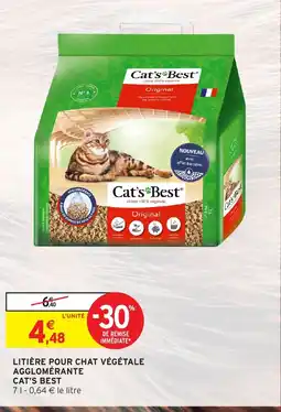 Intermarché Hyper CAT'S BEST Litière pour chat végétale agglomérante offre