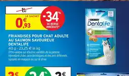 Intermarché Hyper DENTALIFE Friandises pour chat adulte au saumon savoureux offre