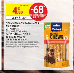 Intermarché Hyper VITAKRAFT Delichews os bâtonnets au poulet offre