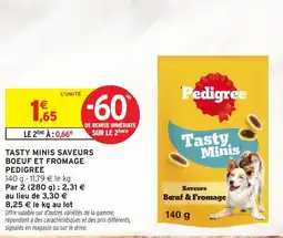 Intermarché Hyper PEDIGREE Tasty minis saveurs boeuf et fromage offre