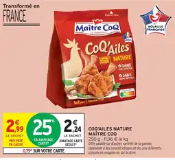 Intermarché Hyper MAÎTRE COQ Coq'ailes nature offre