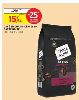 Intermarché Hyper CARTE NOIRE Café en grains espresso offre