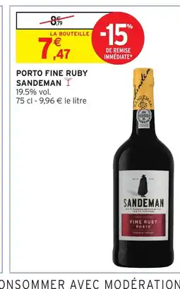 Intermarché Hyper SANDEMAN Porto fine ruby offre