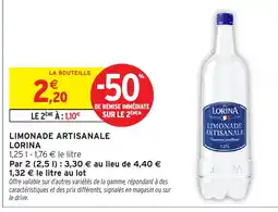 Intermarché Hyper LORINA Limonade artisanale offre
