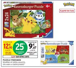 Intermarché Hyper POKEMON Puzzle offre