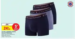 Intermarché Hyper Lot de 3 boxers homme le slip francais offre