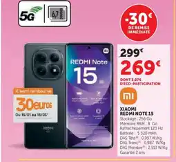 Super U XIAOMI REDMI NOTE 15 offre