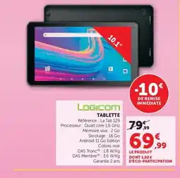 Super U LOGICOM Tablette offre
