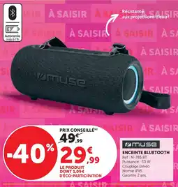 Super U MUSE Enceinte bluetooth offre