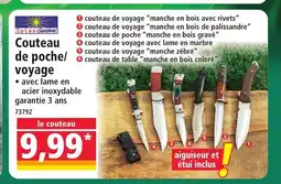 Norma Couteau de poche/ voyage offre