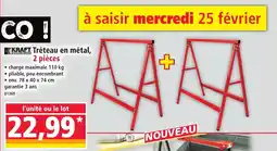 Norma KRAFT Tréteau en métal, 2 pièces offre