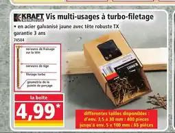 Norma KRAFT Vis multi-usages à turbo-filetage offre