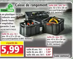Norma TOPTEX Caisse de rangement offre