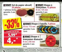 Norma KRAFT Set de papier abrasif, 22 pièces offre