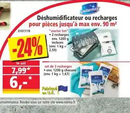 Norma Déshumidificateur ou recharges offre