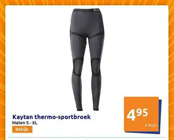 Action Kaytan Thermo-sportbroek offre