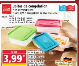 Norma CASA ROYALE Boîtes de congélation offre