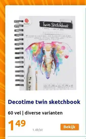 Action Decotime Twin Sketchbook offre