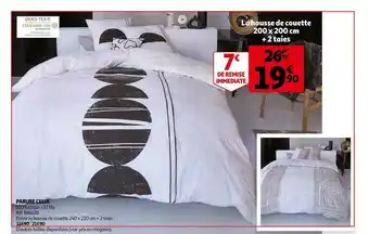 Auchan Parure Celia : La Housse De Couette 200 X 200 Cm + 2 Taies offre