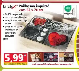 Norma LIFETEX Paillasson imprimé offre