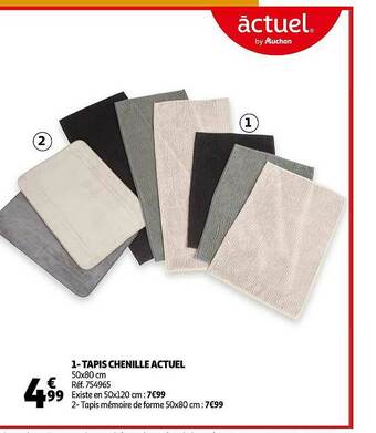 Auchan Tapis Chenille Actuel offre