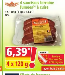 Norma ZENTZ 4 saucisses lorraine fumées à cuire offre