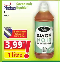 Norma PHEBUS Savon noir liquide offre