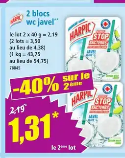 Norma HARPIC 2 blocs wc javel offre