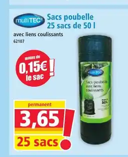 Norma MULTITEC Sacs poubelle 25 sacs offre
