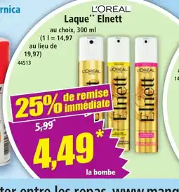 Norma L'ORÉAL Laque Elnett offre