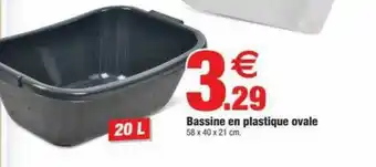 Bazarland Bassine En Plastique Ovale offre