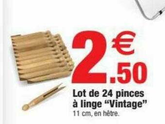 Bazarland Lot De 24 Pinces à Linge offre