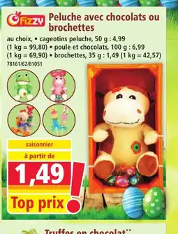 Norma FIZZY Peluche avec chocolats ou offre