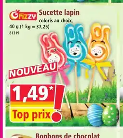 Norma FIZZY Sucette lapin offre